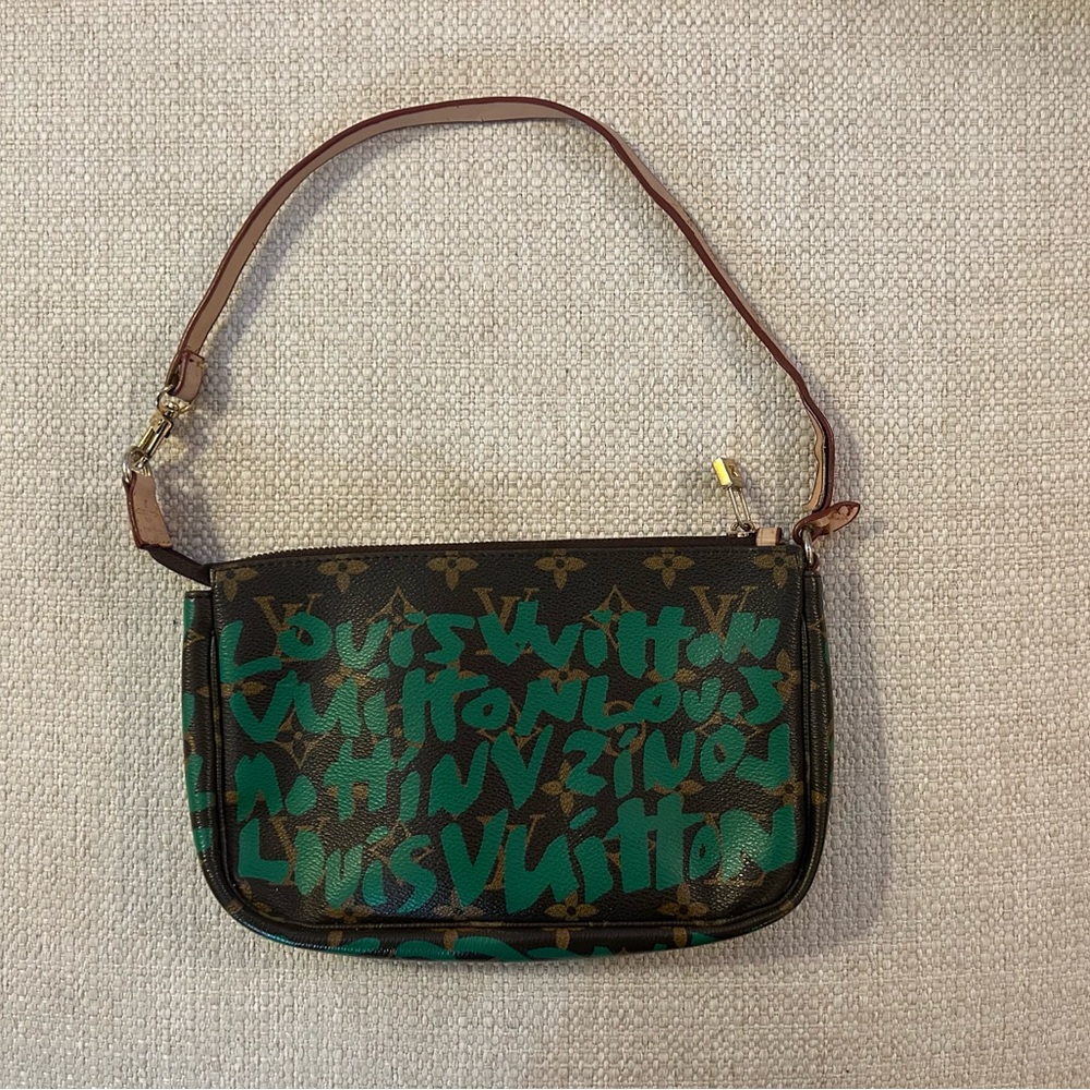 Louis Vuitton Monogram Green and Brown Shoulder Bag